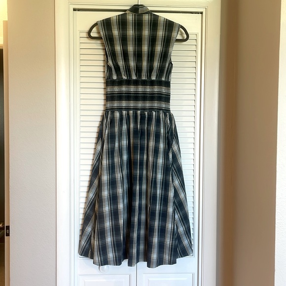 NWT Anthropologie THE TOMMIE SHIRT DRESS XXS Petite Blue Motif - Picture 3 of 3